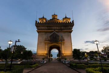 Patuxai Vientiane Lao, Patuxai is a war monument in the center of Vientiane.