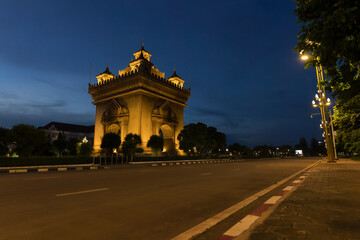 Patuxai Vientiane Lao, Patuxai is a war monument in the center of Vientiane.
