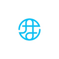 letter A globe logo