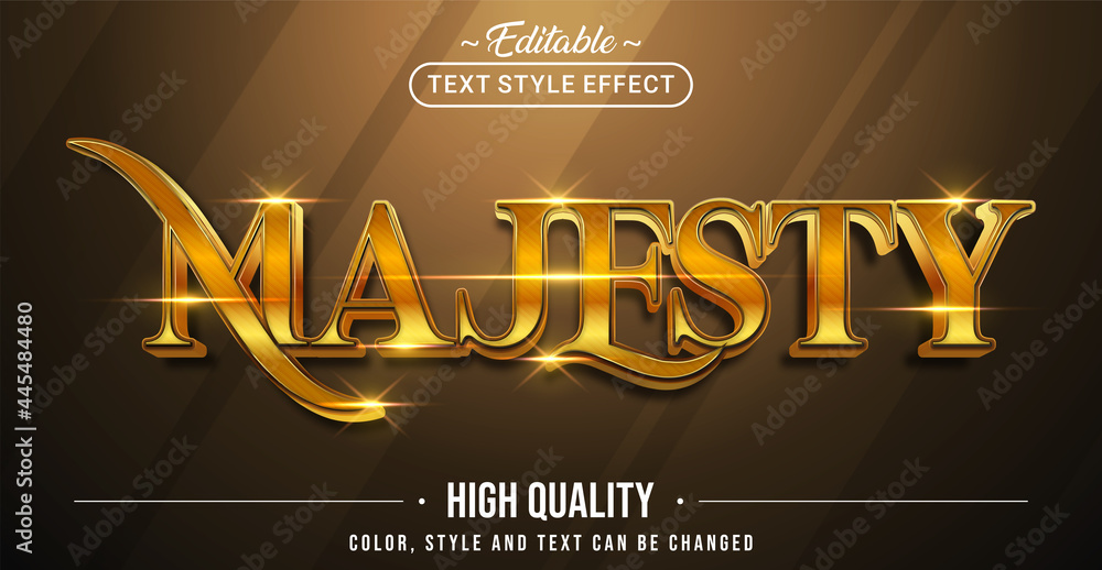 Aufkleber editable text style effect - majesty text style theme.