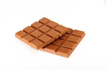 chocolate bar isolated on white
