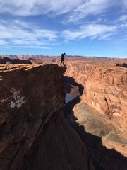 hiker at the grand canyon