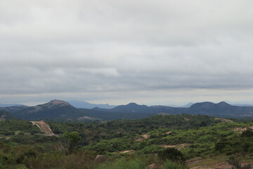 clouds over the mountains