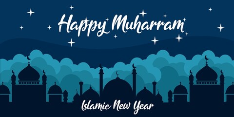 Happy Muharram islamic background design