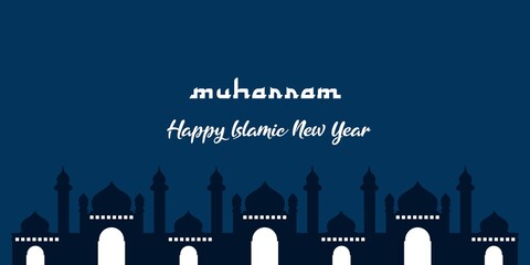 Happy islamic new year background design