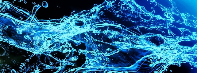 青い波のイラスト