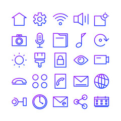 User interface icon in gradient color