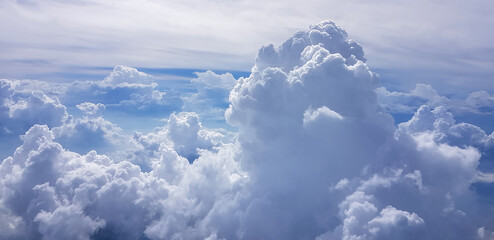thunderstorm cloud photo from an airplane
