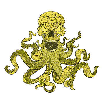 Octopus Skull yellow
