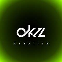 OKZ Letter Initial Logo Design Template Vector Illustration
