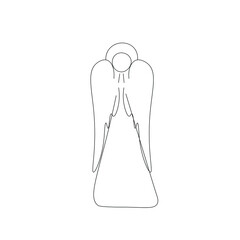 Christmas angel on white background vector illustration