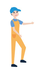 installation worker standing