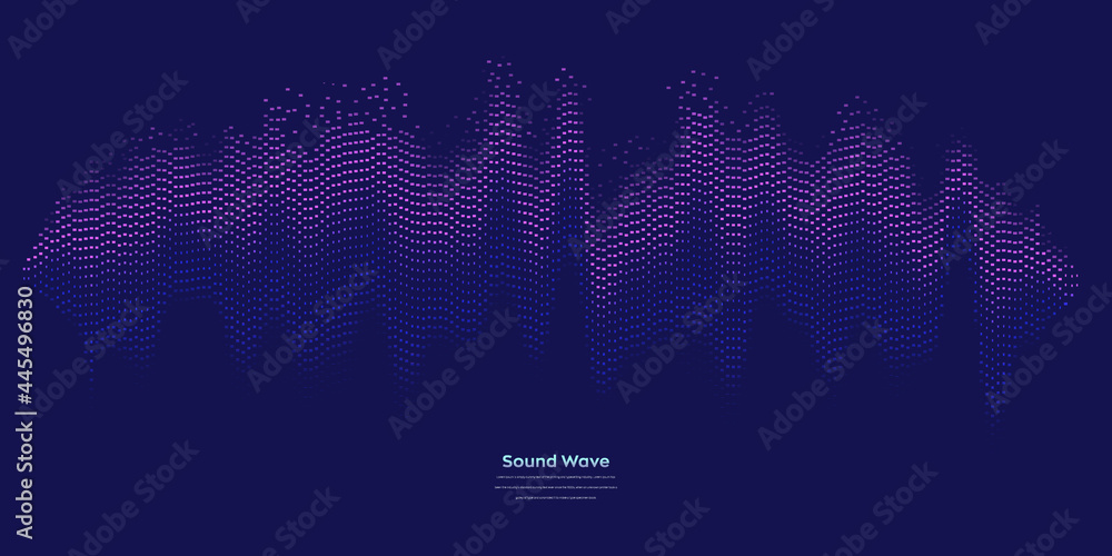 Poster vector sound wave. abstract colorful digital equalizer. audio wave graph of frequency and spectrum v