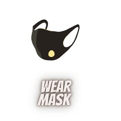 Wear mask  illustration  card