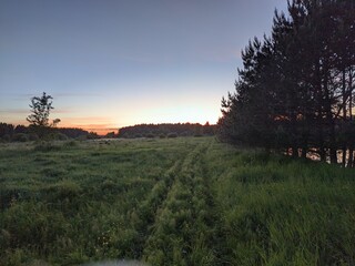 sunset in the mountains