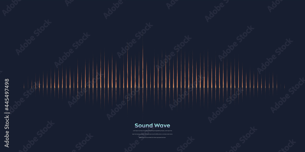 Poster vector sound wave. abstract colorful digital equalizer. audio wave graph of frequency and spectrum v