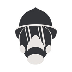 gas mask and helmet