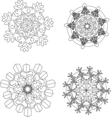 Snow Flakes Illustration Vector