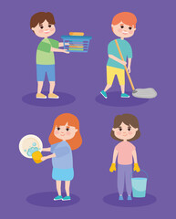 people and household chores