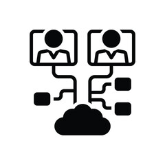 Black solid icon for clusters