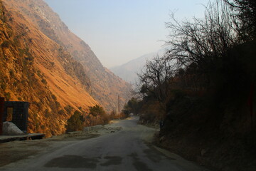 sunset in the mountains