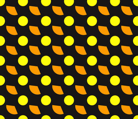 Pattern with bright shapes on a black background.