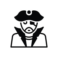Black solid icon for pirates