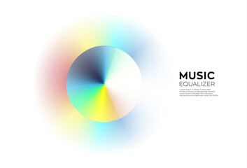 Vector sound wave. Abstract colorful digital music equalizer. Audio wave graph of frequency and spectrum vector illustration on dark background.
