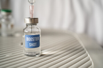Covid-19 booster shot vaccine concept - obrazy, fototapety, plakaty