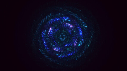 3D rendering abstract circle light background