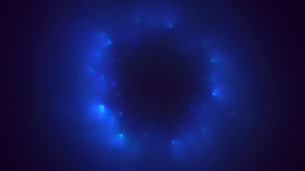 3D rendering abstract blue technology fractal background