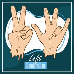 left handers day card