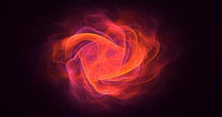 3D rendering abstract colorful fractal light background
