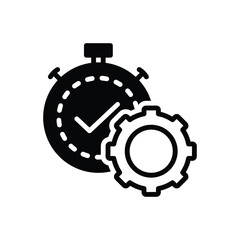 Black solid icon for productivity