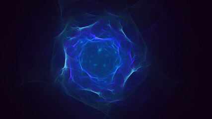 3D rendering abstract colorful fractal light background