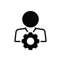 Black solid icon for competent