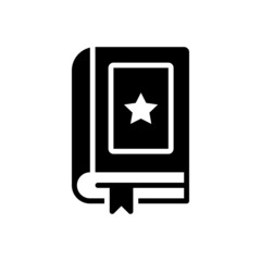 Black solid icon for novels