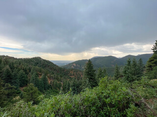 mountains in the morning