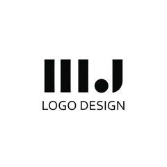 Letter mj for logo company design