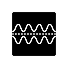 Black solid icon for frequencies