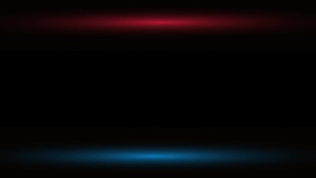 Abstract seamless background blue red spectrum looped animation ultraviolet light 4k glowing neon line. Light Leak, flash lights, lighting lamp rays effect.
