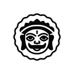 Black solid icon for mewar