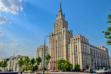 Stalin skyscraper residential building at the Red Gate Square