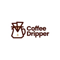 chemex coffee dripper paper filter logo vector icon illustration