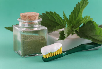 Natural herbs toothpaste and mouthwash based on medicine herbal.