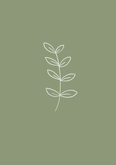 green tree with leaves. Tree illustration 