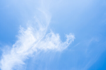 Idyllic blue sky with clouds. 