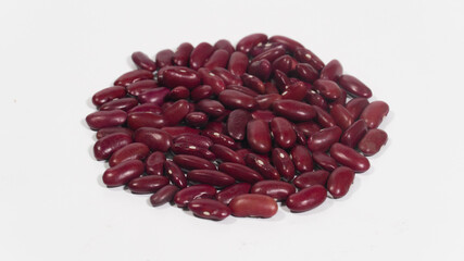 Kidney beans(Red beans) isolate on white background.