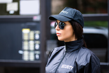 Security Guard Officer In Uniform
