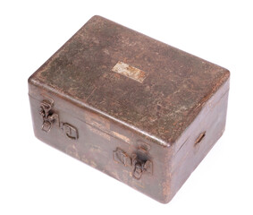 Old rusted green army case